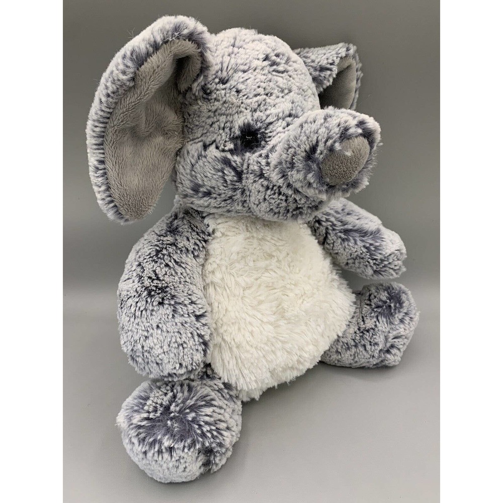 Aurora Blue/Gray Elephant Plush Stuffed Animal Toy Furry & Soft ~9.5” Good Used